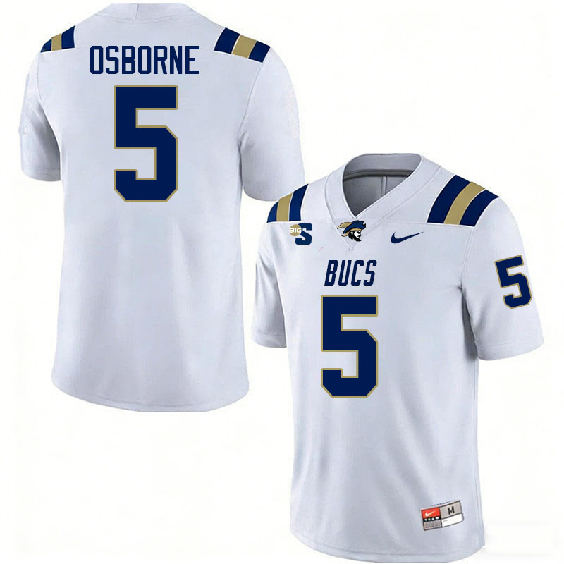 Charleston Southern Buccaneers #5 Zolten Osborne College Football Jerseys,Uniforms-White